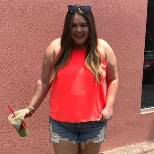ASOS neon coral tank